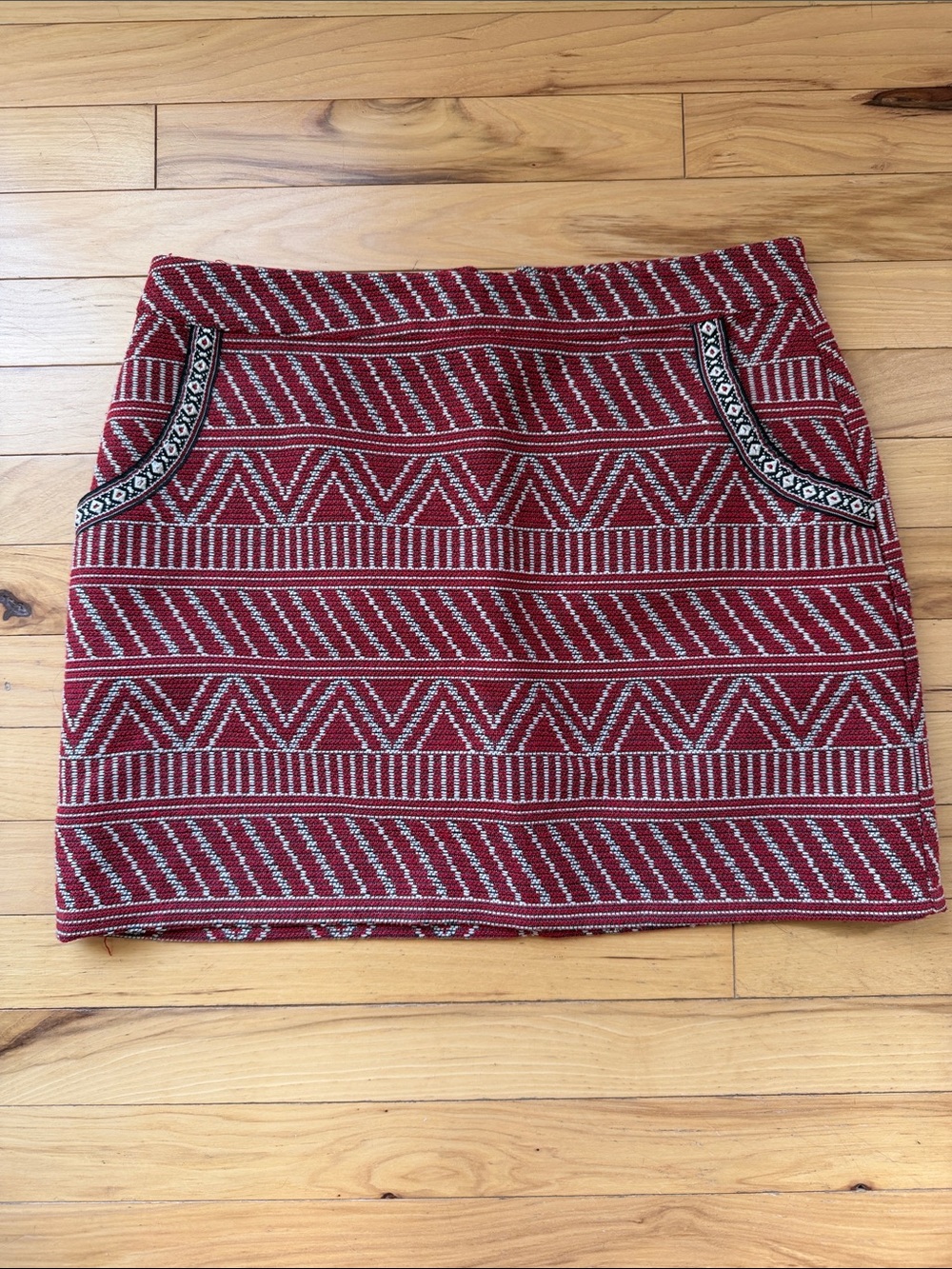 Textile Patterned Mini Skirt